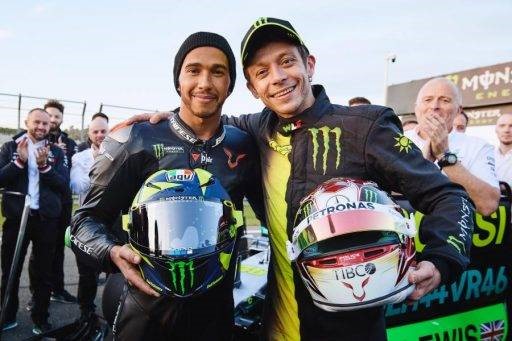 Valentino Rossi Lewis Hamilton Fórmula 1 F1 MotoGP Circuit Ricardo Tormo Cheste Valencia