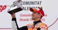 Casey Stoner durante el Gran Premio de la Comunitat Valenciana de MotoGP en el año 2012