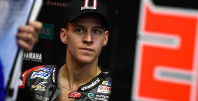 Fabio Quartararo en el box del Petronas