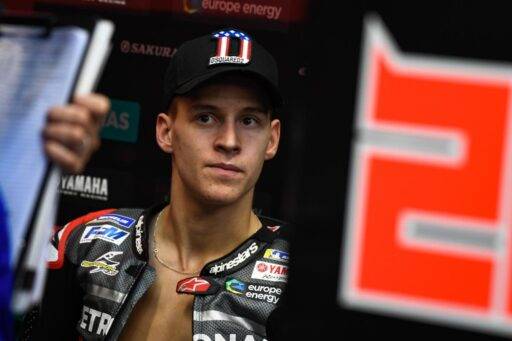 Fabio Quartararo en el box del Petronas