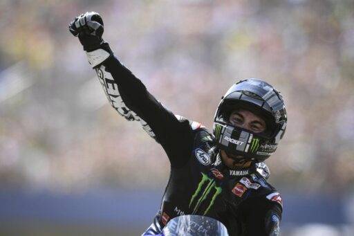 Maverick Viñales con la Yamaha en una carrera de MotoGP
