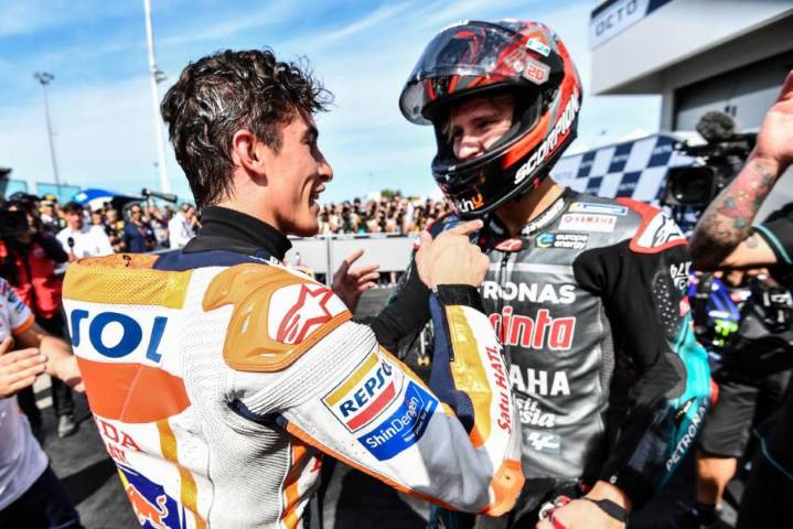 Fabio Quartararo Marc Márquez MotoGP Repsol Honda Petronas Yamaha SRT
