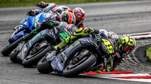 Valentino Rossi durante una prueba de MotoGP