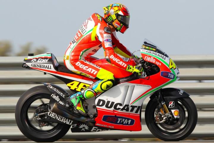 Valentino Rossi durante su época con Ducati