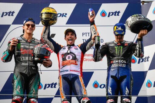 CARLO PERNAT, SIMONE BATTISTELLA, MARC MARQUEZ, maverick VIÑALES,fabio QUARTARARO