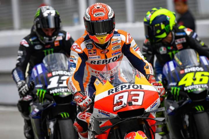 Marc Márquez y Valentino Rossi