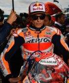 Marc Márquez en la parrilla de salida de MotoGP sobre su Honda número 93