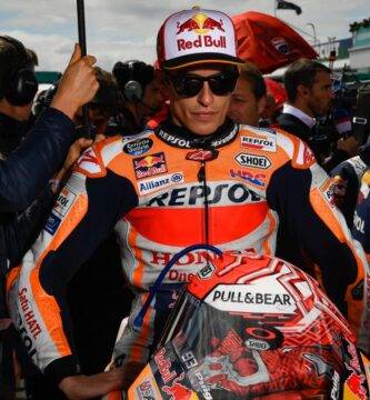 Marc Márquez en la parrilla de salida de MotoGP sobre su Honda número 93