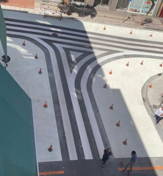 Un paso de peatones antirreglamentario