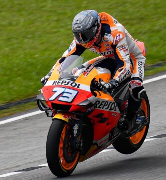 Alex Márquez pilotando la Honda MotoGP