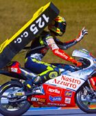 Valentino Rossi en su etapa en 125cc pilotando la Aprilia