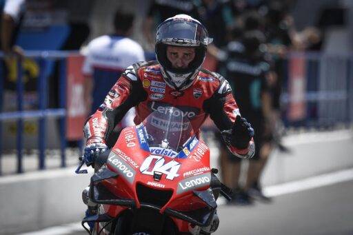 Andrea Dovizioso con la Ducati en el pit lane durante el Gran Premio de MotoGP en el Circuito de Jerez - Angel Nieto