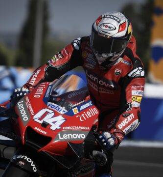 Andrea Dovizioso pilotando la Ducati de MotoGP durante el Gran Premio de España en el Circuito de Jerez Ángel Nieto