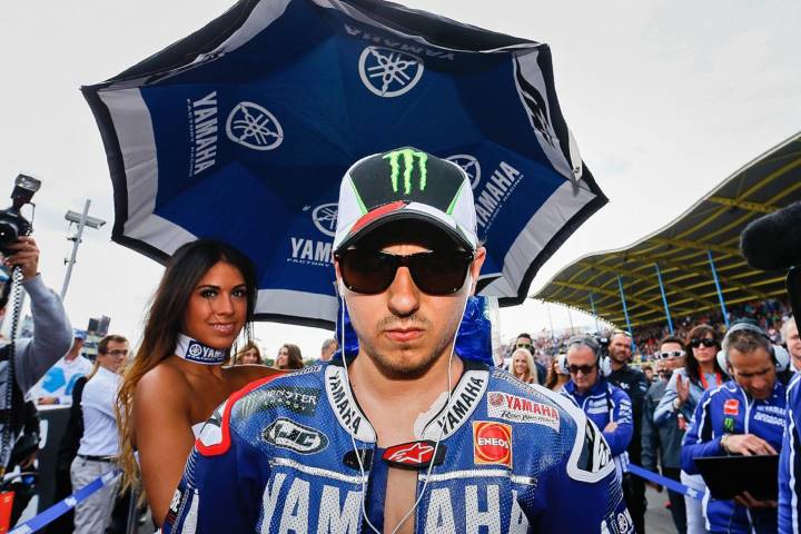 Jorge Lorenzo en la parrilla de salida de Assen en el año 2013
