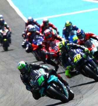 Franco Morbidelli y Valentino Rossi en Carrera de MotoGP en el Gran Premio de España en el Circuito de Jerez Angel Nieto