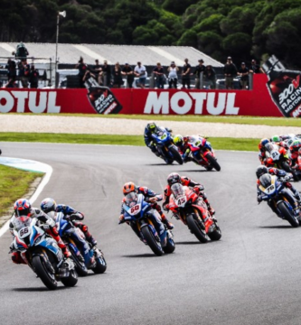Carrera de Superbikes del Round de Australia celebrada en Phillip Island en el mes de febrero