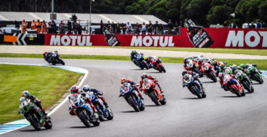 Carrera de Superbikes del Round de Australia celebrada en Phillip Island en el mes de febrero