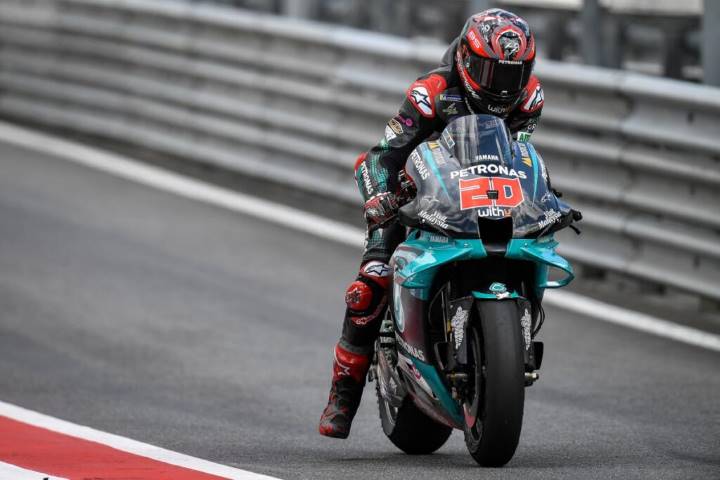 Fabio Quartararo en el pit lane del Red Bull Ring