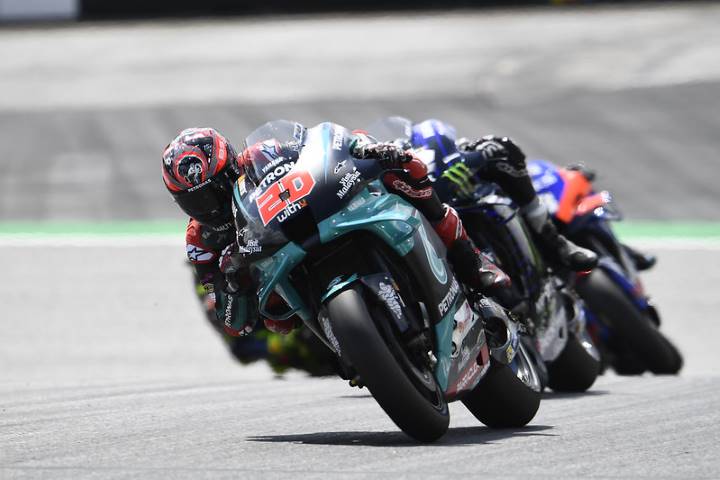 Fabio Quartararo durante la carrera de MotoGP del Gran Premio de Austria pilotando la Yamaha