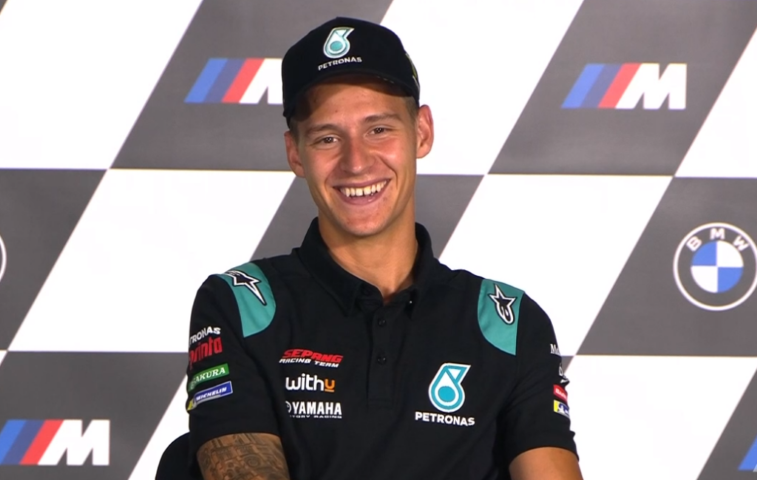 Fabio Quartararo en la rueda de prensa