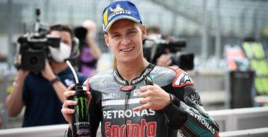 Fabio Quartararo en el parque cerrado de MotoGP ayer tras la sesión de clasificación en el Gran Premio de Austria