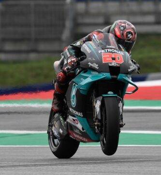 Fabio Quartararo pilotando la Yamaha durante el Gran Premio de Austria de MotoGP