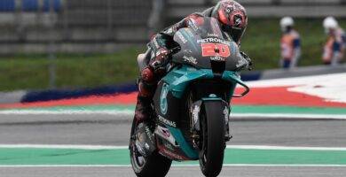 Fabio Quartararo pilotando la Yamaha durante el Gran Premio de Austria de MotoGP