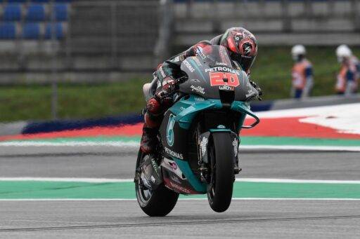 Fabio Quartararo pilotando la Yamaha durante el Gran Premio de Austria de MotoGP