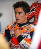 Marc Márquez en el box de Honda durante el último gran premio de MotoGP Costa