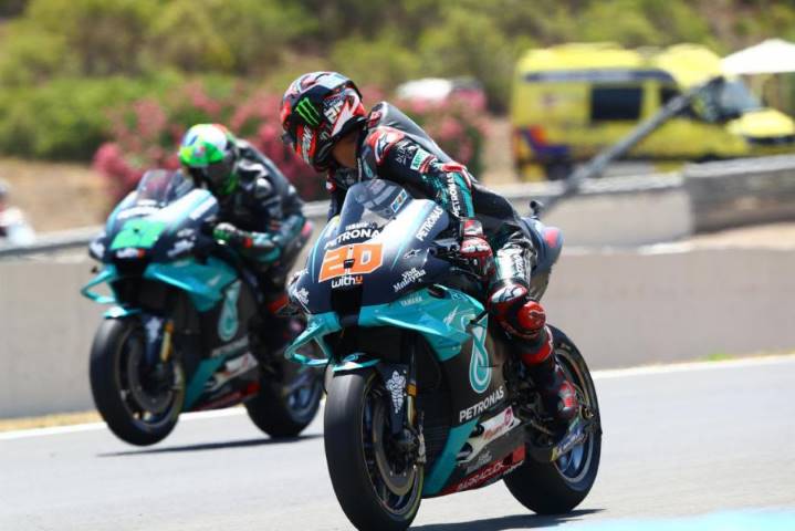 Pilotos del Petronas Yamaha en el GP de Andalucía