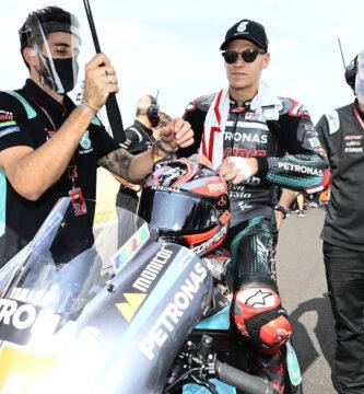 Fabio Quartararo en la parrilla de salida del Gran Premio de la Emilia Romagna de MotoGP
