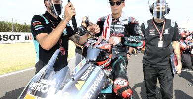Fabio Quartararo en la parrilla de salida del Gran Premio de la Emilia Romagna de MotoGP