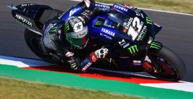 Maverick Viñales durante la sesión de clasificación de MotoGP