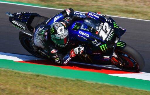 Maverick Viñales durante la sesión de clasificación de MotoGP