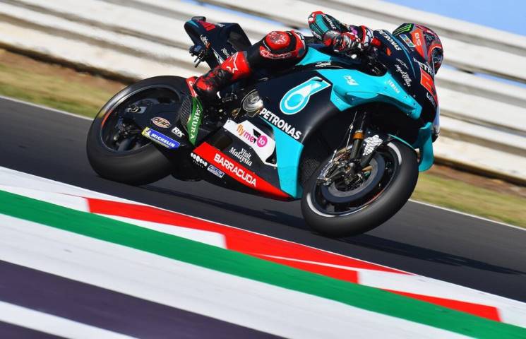 Fabio Quartararo durante la sesión de clasificación del Gran Premio de San Marino de MotoGP