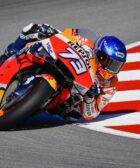 Alex Márquez pilotando la Honda durante los entrenamientos del Gran Premio de Catalunya