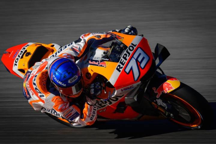 Álex Márquez pilotando la Honda de MotoGP