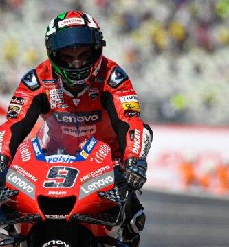 Petrucci con la Ducati este fin de semana durante el Gran Premio de San Marino de MotoGP
