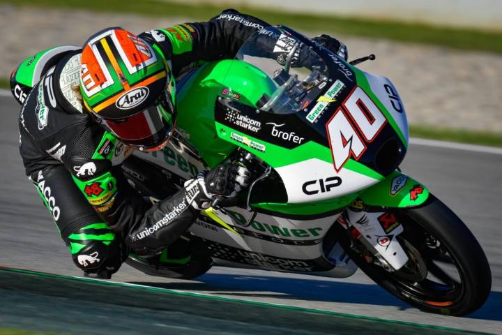 Darryn Binder durante la carrera de Moto3 del Gran Premio de Catalunya