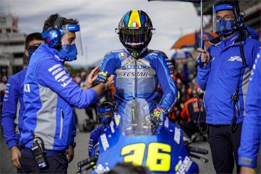 Joan Mir en la parrilla de salida del Gran Premio de Catalunya de MotoGP