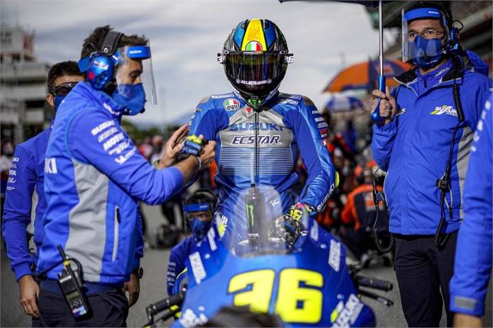 Joan Mir en la parrilla de salida del Gran Premio de Catalunya de MotoGP