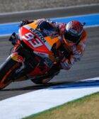 Marc Márquez pilotando la Honda en el Gran Premio de España de MotoGP
