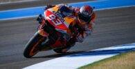 Marc Márquez pilotando la Honda en el Gran Premio de España de MotoGP