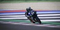 Maverick Viñales durante el test de MotoGP de Misano