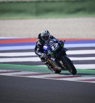 Maverick Viñales durante el test de MotoGP de Misano