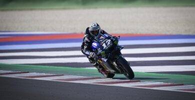 Maverick Viñales durante el test de MotoGP de Misano