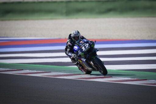 Maverick Viñales durante el test de MotoGP de Misano