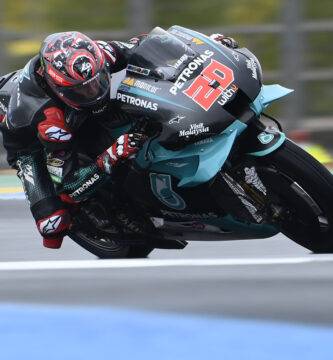 Fabio Quartararo durante la sesión de entrenamientos del Gran Premio de Francia de MotoGP