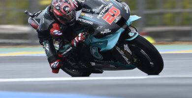 Fabio Quartararo durante la sesión de entrenamientos del Gran Premio de Francia de MotoGP