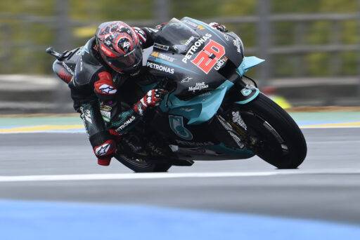 Fabio Quartararo durante la sesión de entrenamientos del Gran Premio de Francia de MotoGP